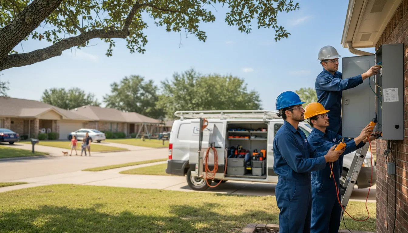 Certified electrician providing emergency electrical services in Jet, OK